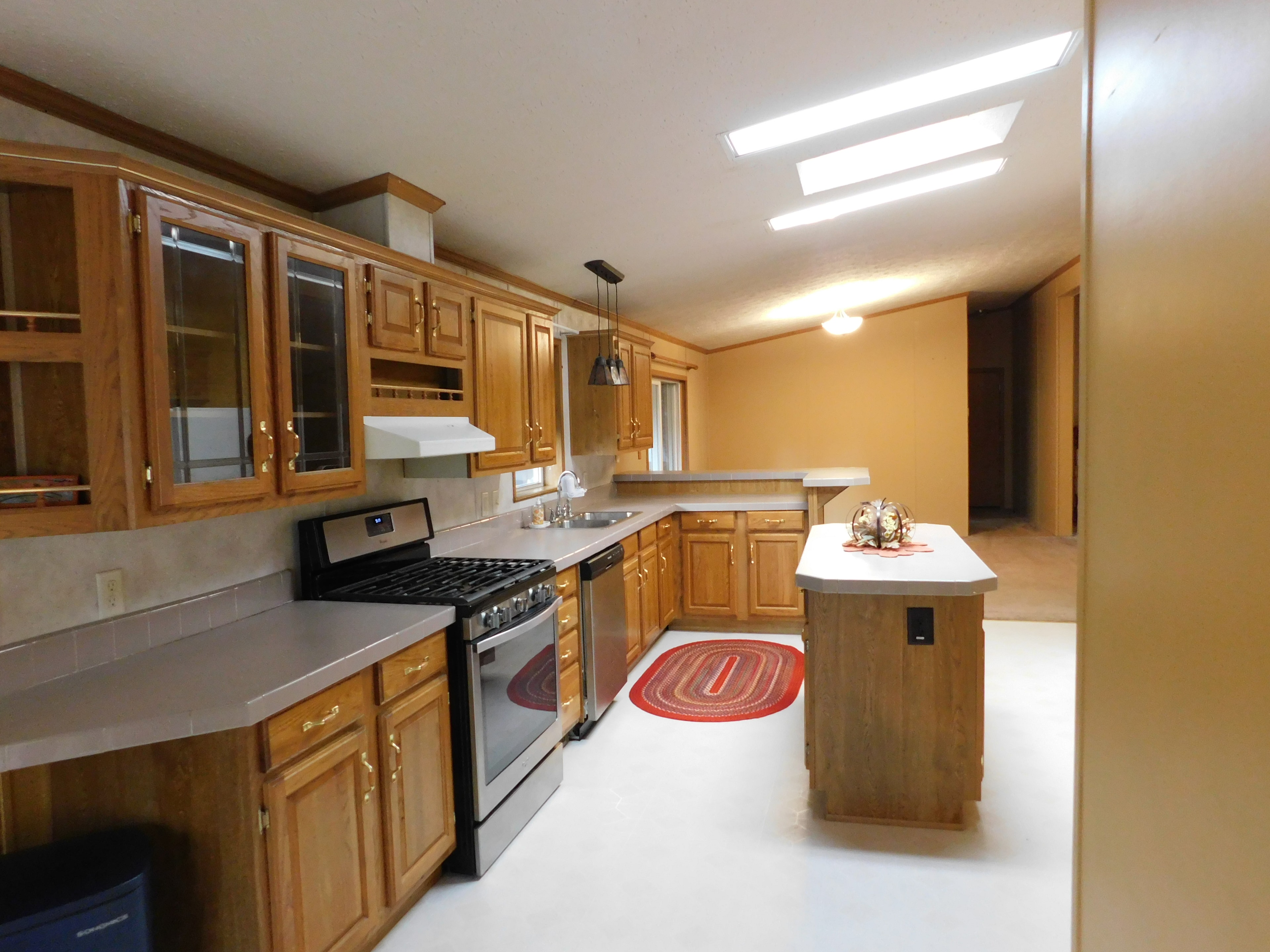 Kitchen — stove and counter view